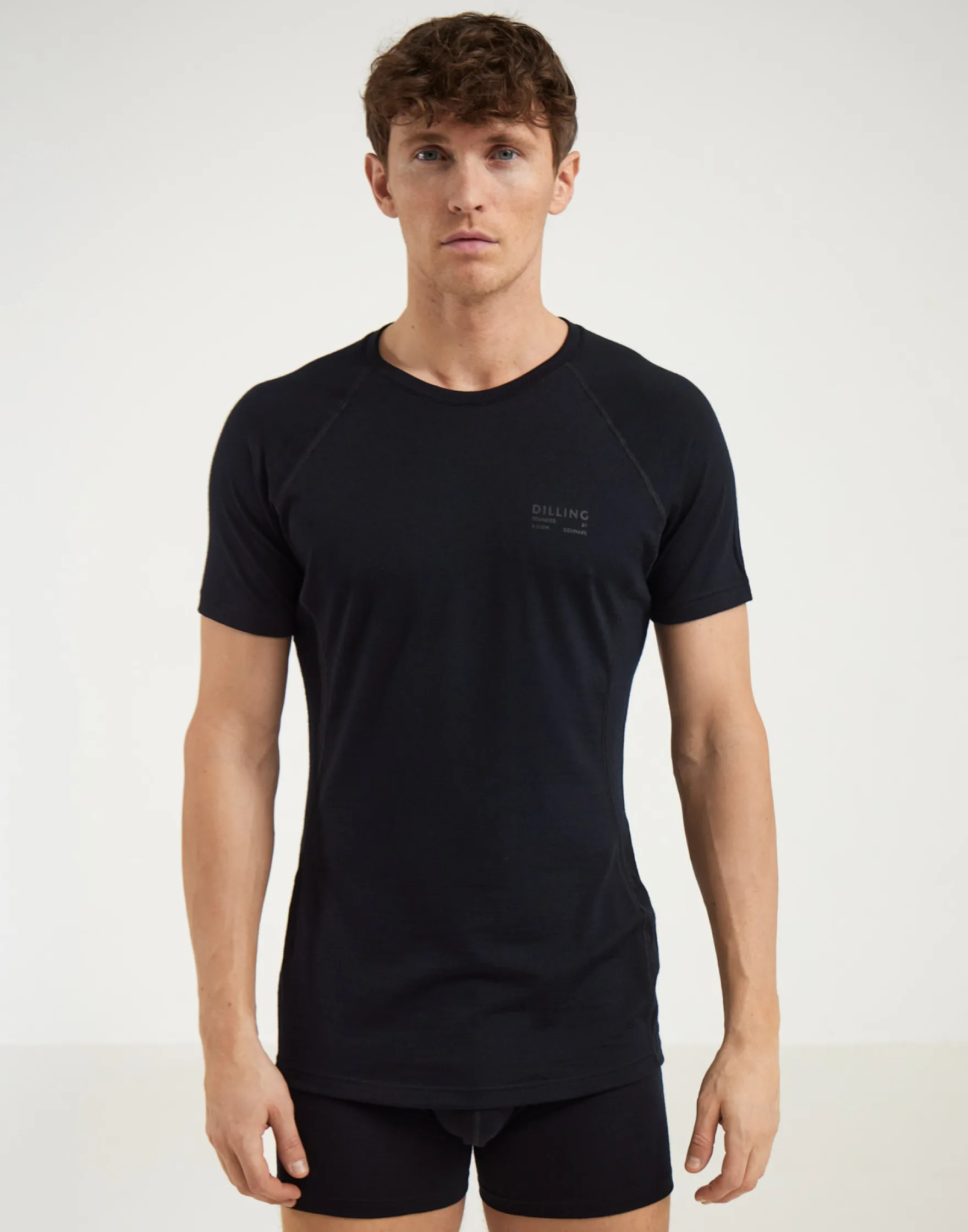 T-shirt i merinould til mænd