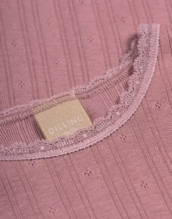 T-shirt kjole med hulmønster i bomuld til børn
