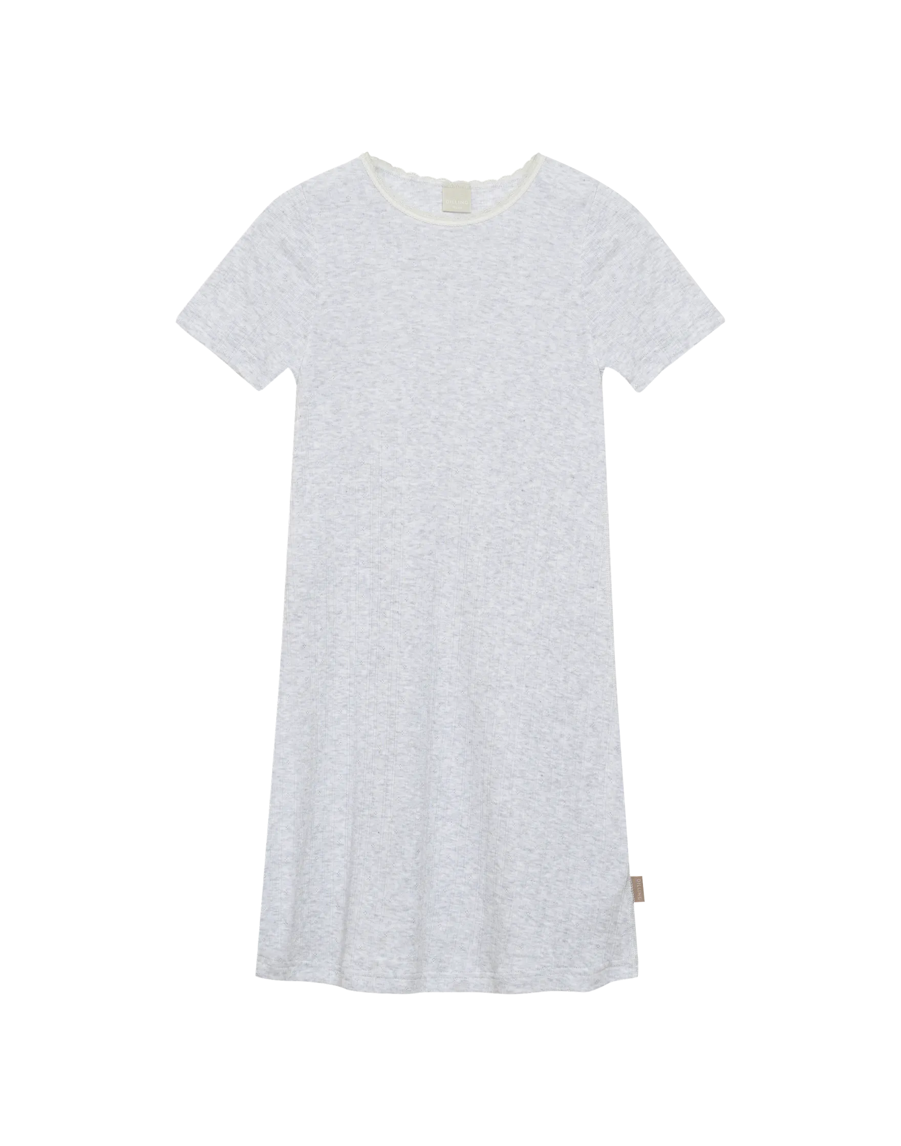 T-shirt kjole med hulmønster i bomuld til børn