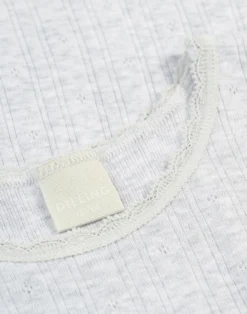 T-shirt kjole med hulmønster i bomuld til børn
