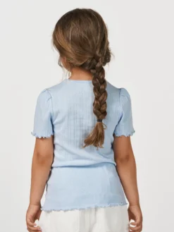 T-shirt med hulmønster i bomuld til børn