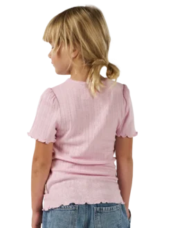 T-shirt med hulmønster i bomuld til børn