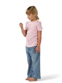 T-shirt med hulmønster i bomuld til børn