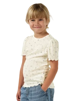 T-shirt med hulmønster i bomuld til børn
