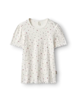 T-shirt med hulmønster i bomuld til børn