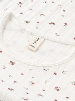 T-shirt med hulmønster i bomuld til børn