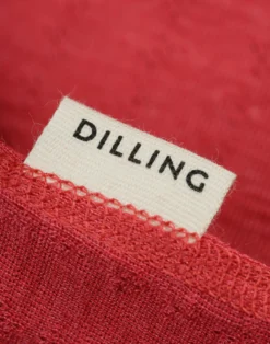 T-shirt med hulmønster i merinould/silke til børn