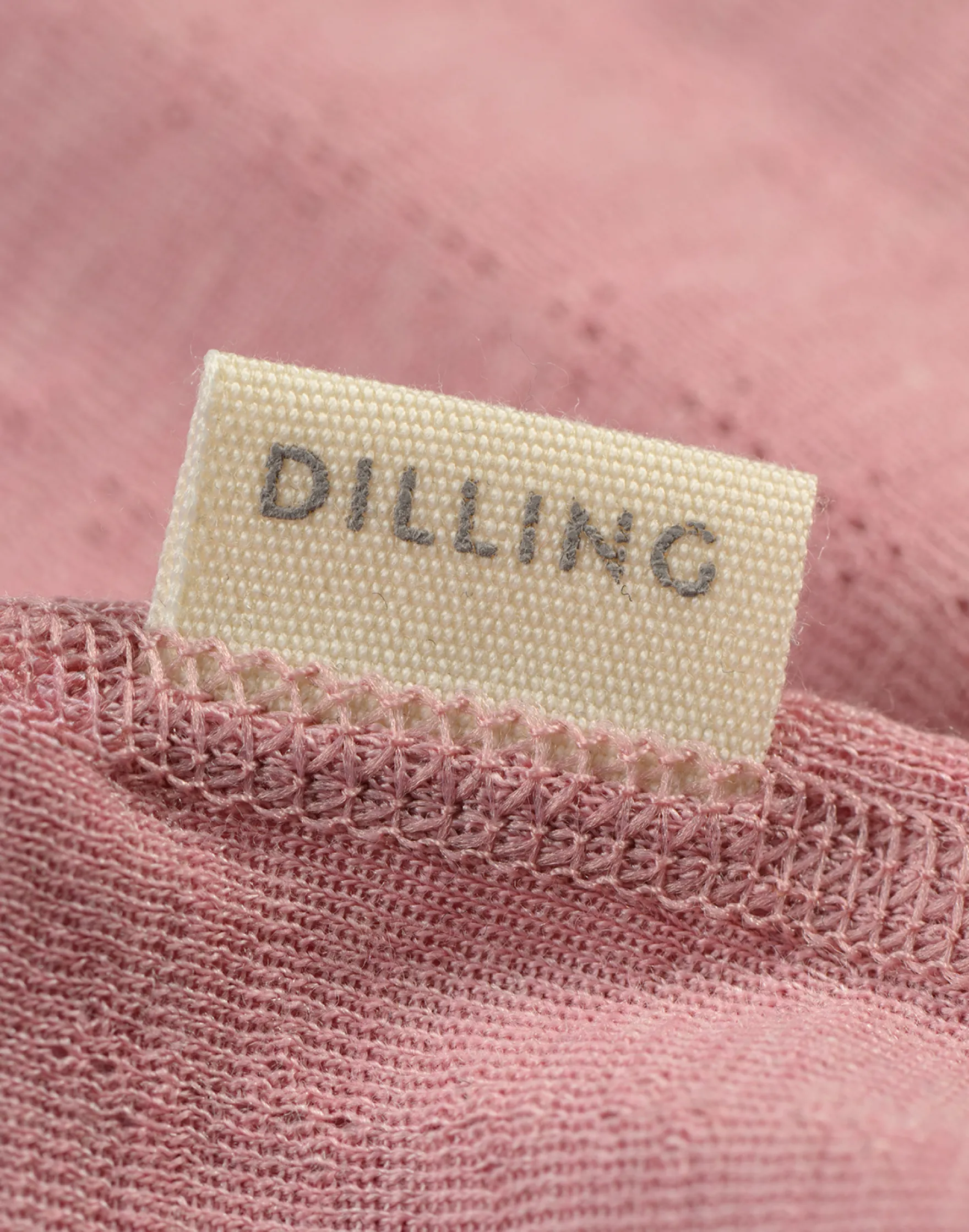 T-shirt med hulmønster i merinould/silke til børn