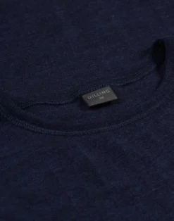 T-shirt med hulmønster i merinould/silke til kvinder