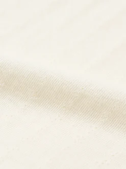 T-shirt med hulmønster i merinould/silke til kvinder