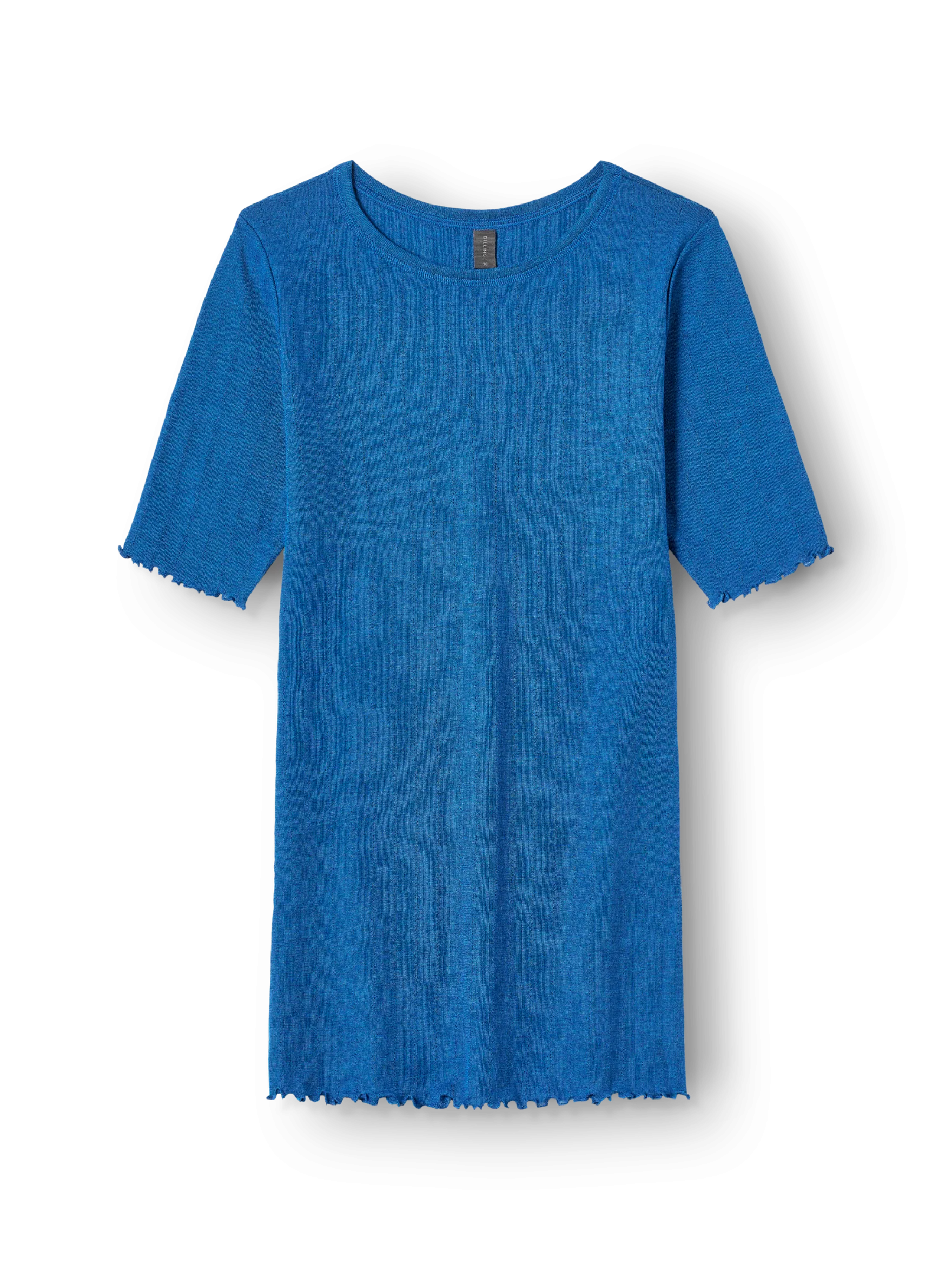 T-shirt med hulmønster i merinould/silke til kvinder