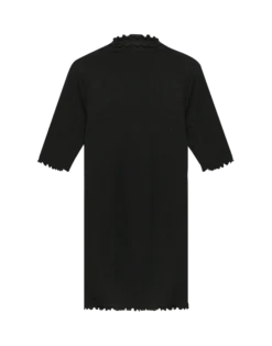 T-shirt med hulmønster i merinould/silke til kvinder