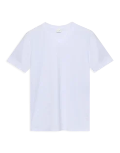 T-shirt med V-hals i bomuld til mænd