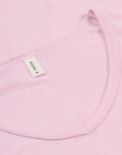 T-shirt med V-hals i merinould/silke til kvinder