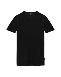 T-shirt med V-hals i merinould/silke til mænd