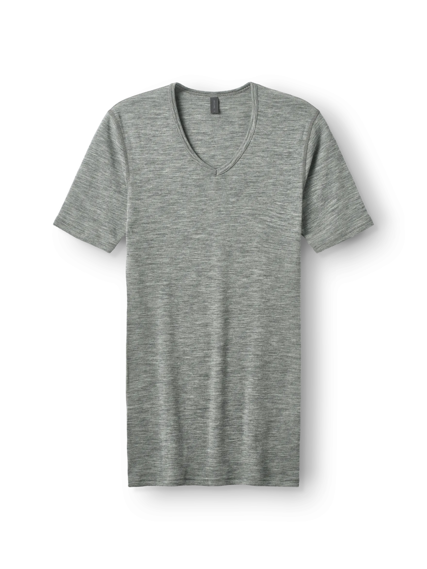 T-shirt med V-hals i merinould til mænd