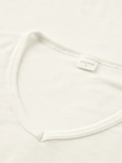 T-shirt med V-hals i merinould til mænd