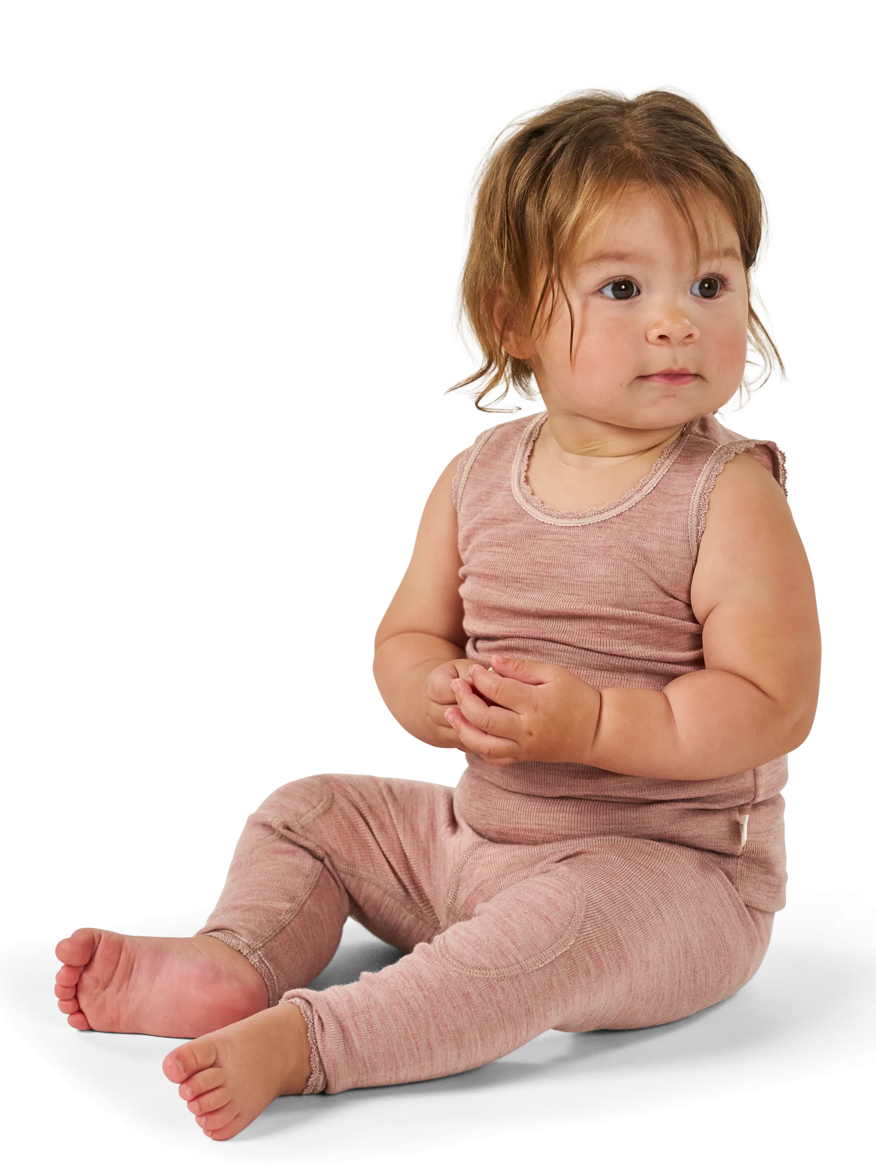 Undertrøje i merinould til baby
