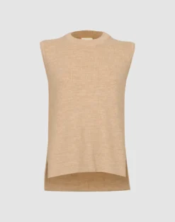 Vest i merinould/alpaka til kvinder