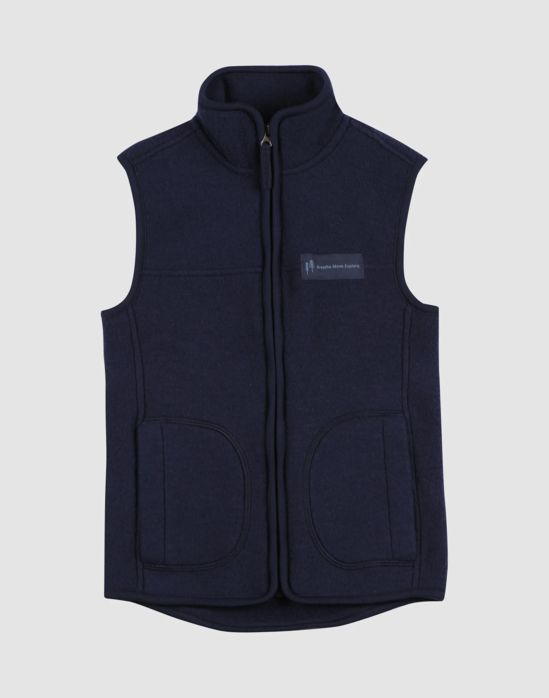 Vest i merinouldfleece til børn