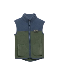 Vest i merinouldfleece til børn
