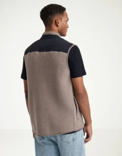 Vest i merinouldfleece til mænd