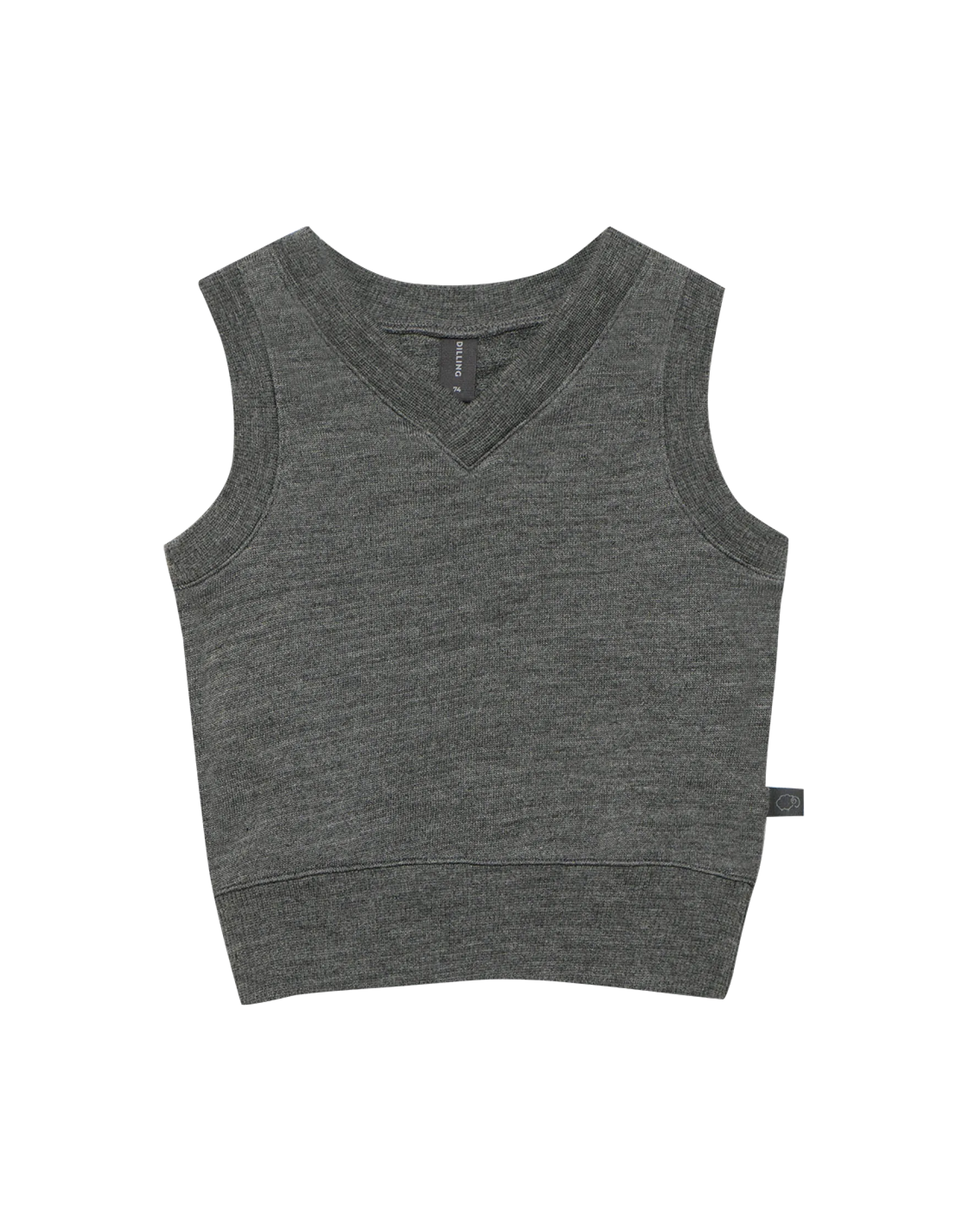 Vest i merinouldfrotté til baby
