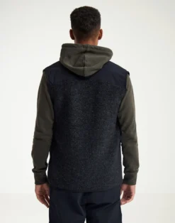 Vest i softshell/uldteddy til mænd